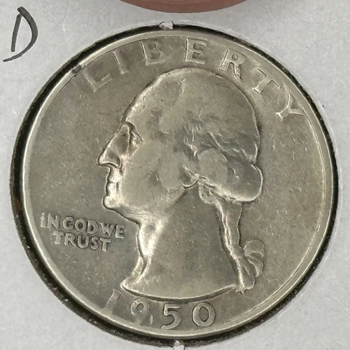 1950-D - D/D Washington Silver Quarter Choice XF