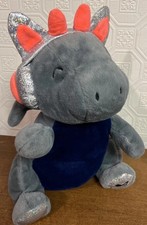 FAO Schwarz Glow Brights Plush Dragon Stuffed Animal LED Lights Up with Sound