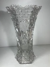 RARE Antique McKee Cut Glass 12 inch Vase