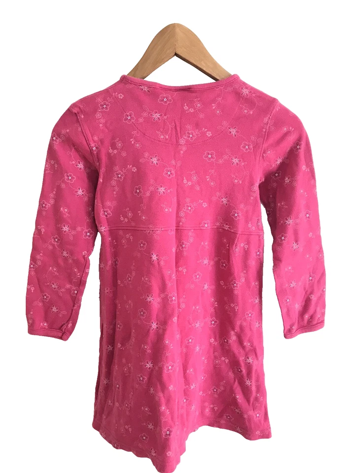 Circo Girls Dress Size Medium M 7/8 Pink Floral Long Sleeve Cotton - Image 4 of 4