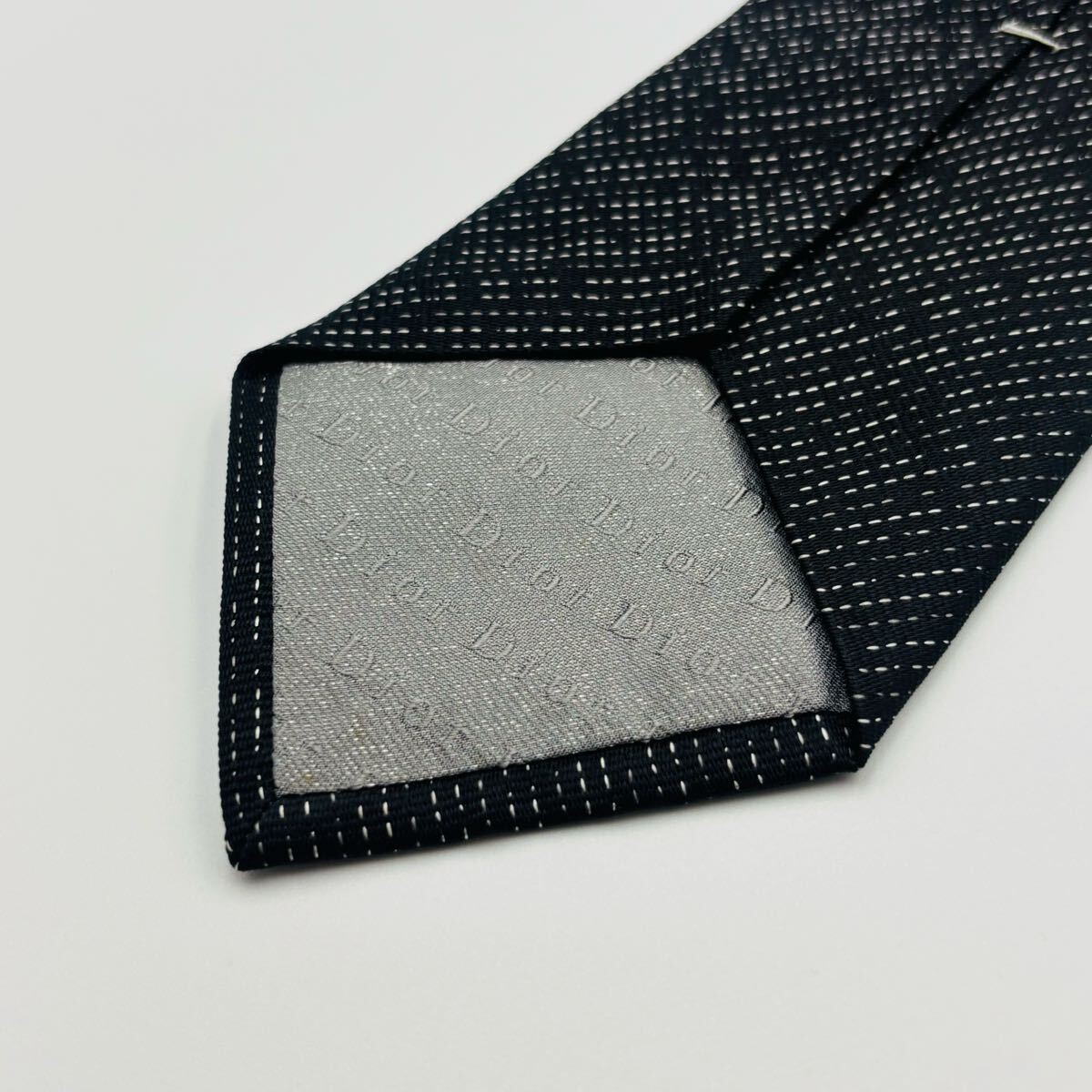 Dior tie pinstripe black and white recent model Christian Dior silk thumbnail 4