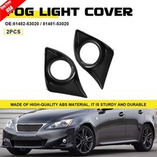 2pc Front Fog Light Lamp Black Cover Bezel Lhrh For Lexus Is250 Is350 2011-2013