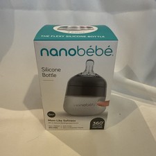 Nanobebe Silicone Baby Bottle BPA Free Anti Colic Venting 360 Degree 5oz NEW