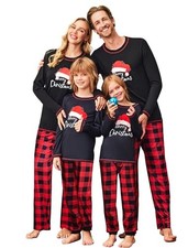 Matching Family Sets Christmas Pajamas Set 6 Years Kids Christmas Hat Plaid