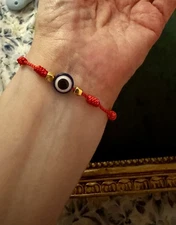 2 Red String Evil Eye Bracelets Adjustable Protection Good Luck Nazar Jewelry