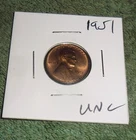 JB RFM 86460 Lincoln Wheat Cent 1951 UNC Condition