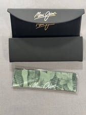 Maui Jim tri-fold sunglasses case and cleaning cloth No Glasses