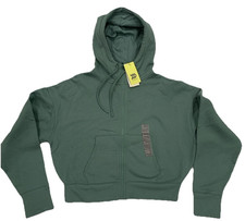 All In Motion NWT Super Soft Full Zip Crop Hoodie Kangaroo Pocket Drawstring szM