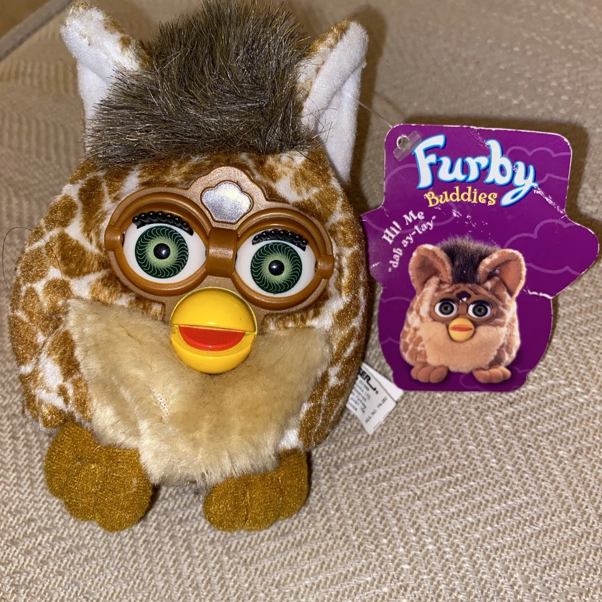 Furby Hasbro / Tiger 1999 – Léopard Gris – Fonctionne, Mais Son HS, Bon état