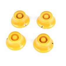 Set of 4 Electric Guitar Knobs Top Hat Bell Style,Simplify-Scale Yellow