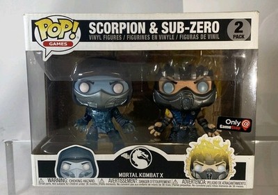 Funko Pop Games Scorpion & Sub Zero 2 Pack #GameStop Exclusive Mortal Kombat X