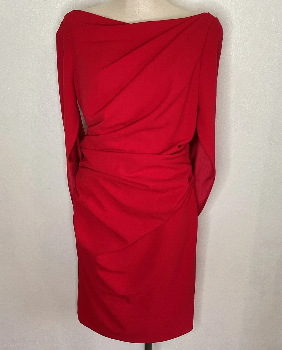 open lace back dress Betsy & Adam Long Slim One Shoulder Dress | Cold Shoulder Evening Gown |  Form Fitting Formal Dress with Asymmetrical V Neck Red : Clothing, Shoes &  Jewelry main image 1