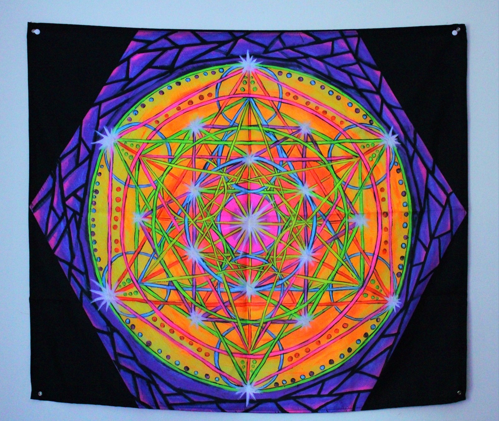 Tapisserie de Métatron UV haut de gamme tenture murale velours de coton ésotérique