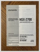 Guida ricevitore impianto stereo Aiwa NSX-2700 manuale CX-N2700 SX-N3200 anni 90