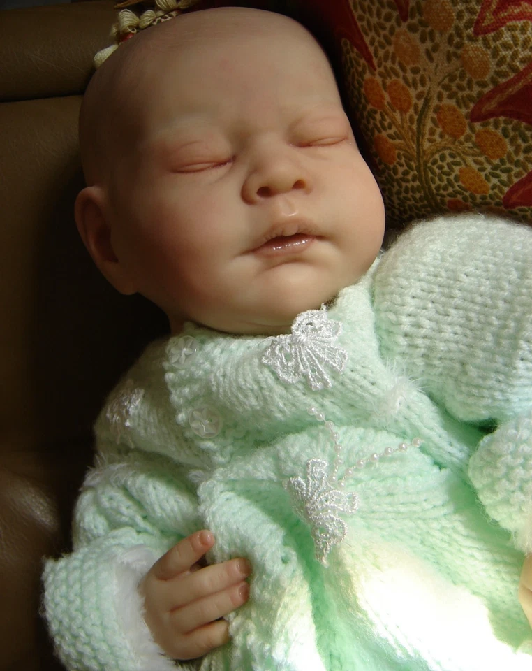 REBORN GENA por MICHELLE FAGAN; RENACIDO por STACEY HASKINS; 21" y 6 libras; DORMIR Foto 3 de 4