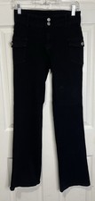 SHEIN Bootcut Women’s Jeans Cargo Pockets Silver Snap Button Black 6 Pre-Owned