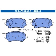 Satz Bremsbeläge Bremsklötze vorne für Ford Puma J2K 24653128