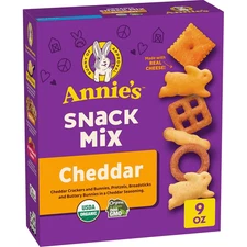 Annie'S Cheddar Snack Mix with Assorted Crackers and Pretzels, Made with Real Ch