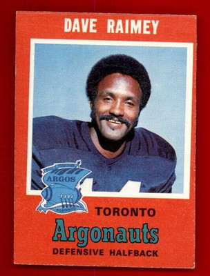1971 O-Pee-Chee CFL #12 Dave Raimey BACK ISSUE