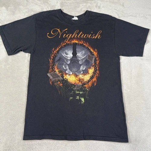 VINTAGE 2008 NIGHTWISH GOTH HEAVY METAL CONCERT TOUR T-SHIRT 2000s vintage concert t-shirt, vintage, size M, single stitch, B+ condition