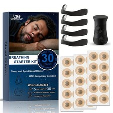 30pcs Magnetic Nose Dilators Nasal Breathing Strips Clip Snoring Relief Starter