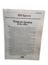 1976 IBM Reports Office Technology Ad Vintage IBM Computer Print Ad