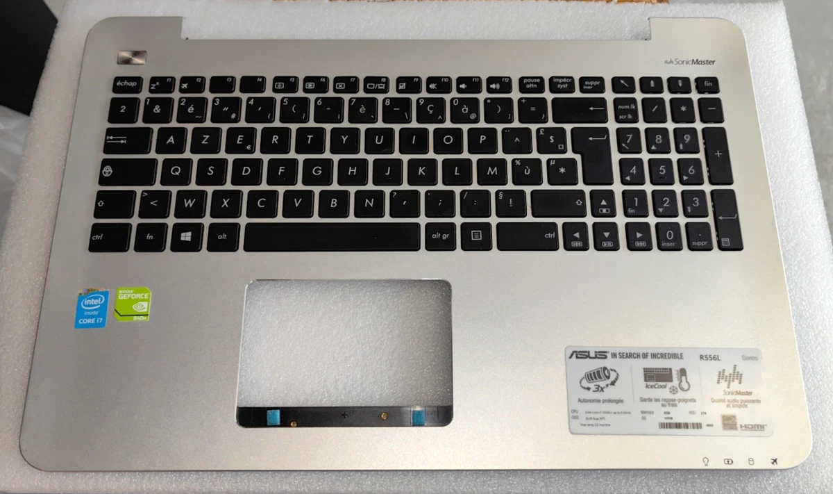 Repose-mains + Clavier Nordique Pour ASUS R510DP - D'occasion