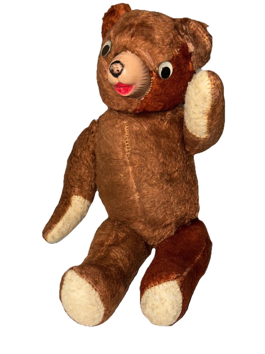 Vintage Fully Jointed Teddy Bear with Button Eyes | eBay