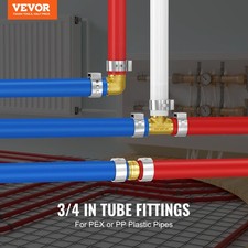 Pipe Fittings;3/4"45PCS 15xStraight;15xElbows;15xTees Brass Pipe Fittings;Push