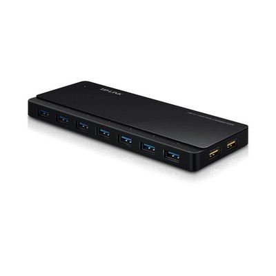 TP-LINK UH720 7-Port USB 3.0 Hub mit 2 Ladeports inkl. Netzteil & Kabel schwarz