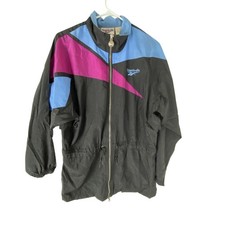 Vintage Reebok Jacket Mens Small Black Colorb...