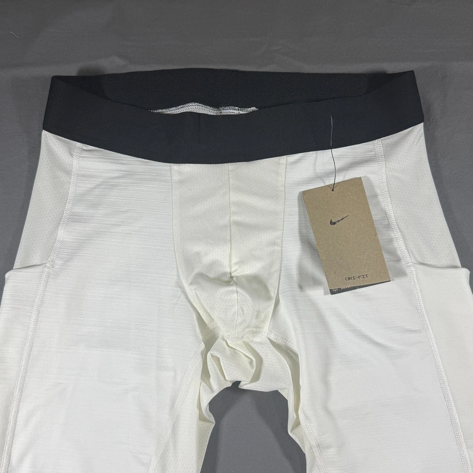 NWT NIKE PRO Dri-FIT Mens White Compression Tights Pants Leggings M - Image 2 of 4