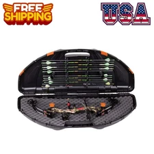 Archery Compound Bow Case Rugged Hard Shell Inner Foam Hunting Bow Arrow Storage