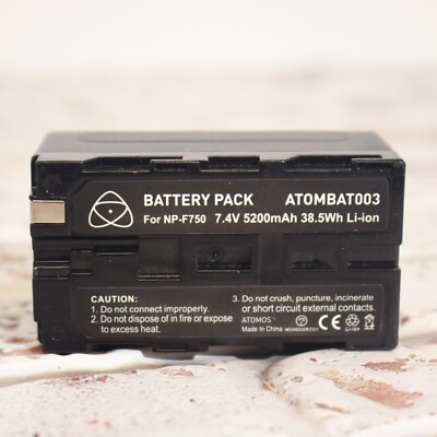 Atomos 5200mAh Battery pack Atombat003 for Monitors Recorders for NP-F750