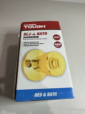Hyper Tough Bed Bath Privacy Doorknob Gold Interior Locking