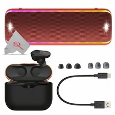 Sony SRS-XB32 Extra Bass Bluetooth Speaker Red with Sony WF-1000XM3 Earphones