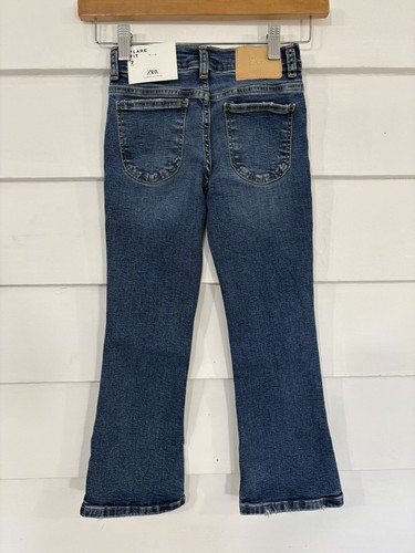 New ZARA Girls Blue Jeans Size 7 Years 122cm Wide Leg Waist 20" Y952 - Picture 8 of 11