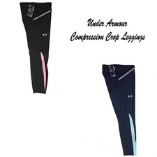 UNDER ARMOUR NEW WOMENS HEAT-GEAR COMPRESSION REFLECTIVE LEGGINS PANTS NWT