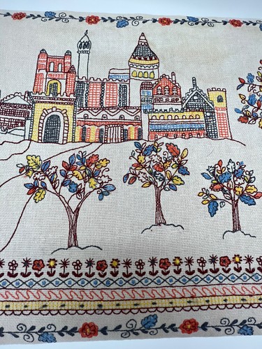 Anthropologie Embroidered Fabric Box Jewelry Stationary Keepsake Whimsical India - Picture 3 of 12