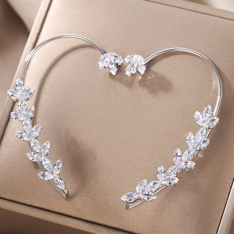 Zircon Ear Cuff Clip Non-Piercing Hook Earring For Women