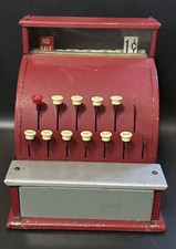 Vintage Tom Thumb Red Metal Toy Cash Register 1950s Vintage Toy