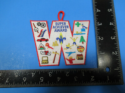 Vintage Weblow Super Achiever Award Patch ''W'' Shaped Boy Scout BSA  S9118