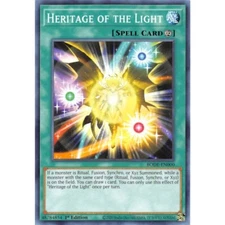 Yugioh BODE-EN000 3X Heritage of the Light spell effect card 1st edition