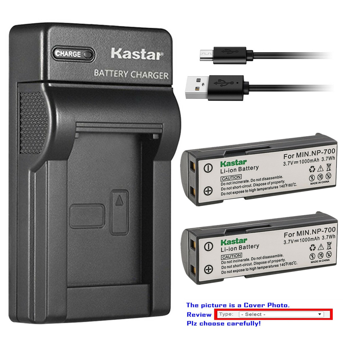 pri  Kastar Battery Slim USB Charger for Pentax D-LI72 DLI72 Pentax