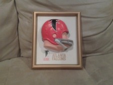 RARO CASCO PLACA VINTAGE AÑOS 60 NFL TECHNIGRAPH ATLANTA FALCONS