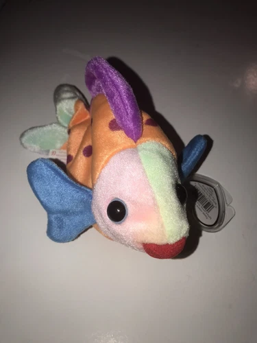 New Ty Beanie Babies Lips The Fish MWMT March 15 1999  Birthday Vtg Baby