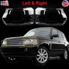 For Land Rover Range Rover 2006 2007 2008 09 Pair Headlight Headlamp Lens Covers