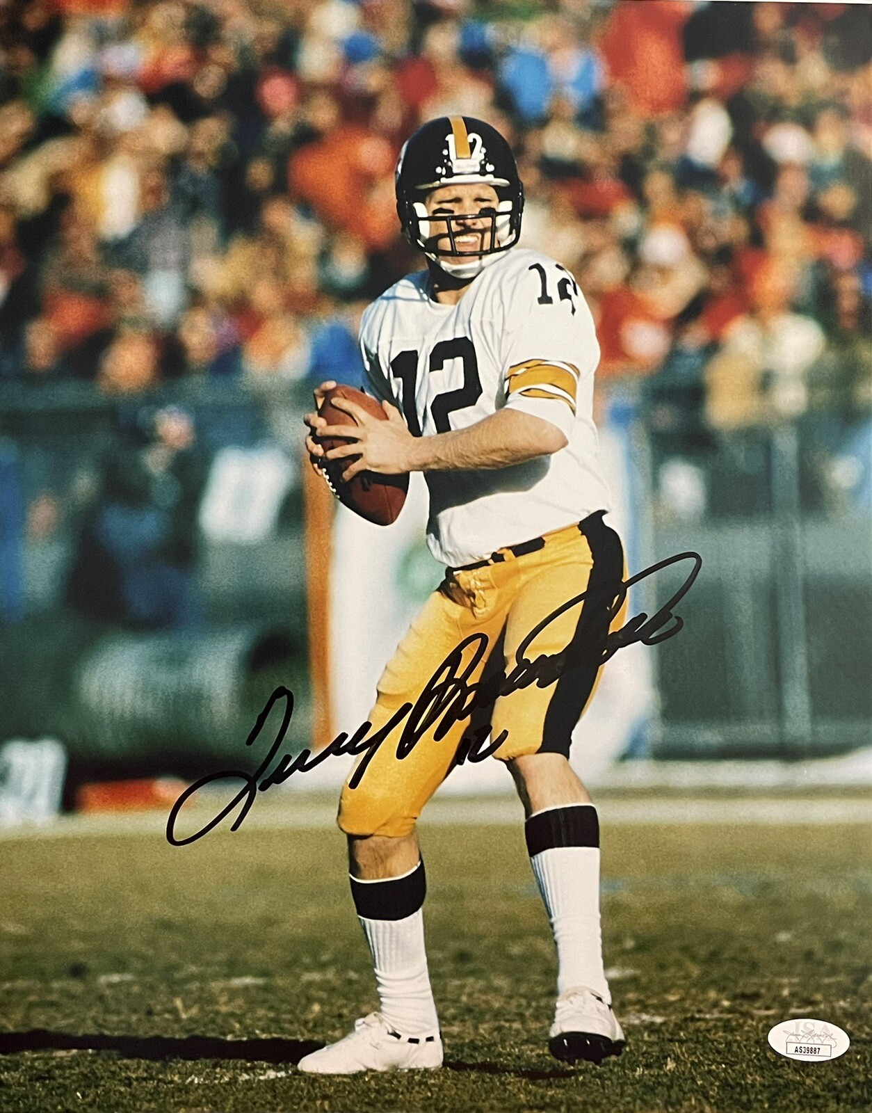 Terry Bradshaw Autographed Signed Pittsburgh Steelers 2x SB MVP 4x SB Champs 11x14 Photo JSA 