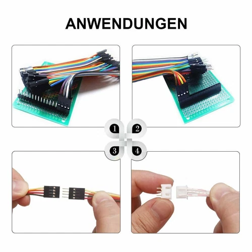 620x Sortiment Pinheader Buchsenstecker 2,54mm Dupont Raster + Crimpkontakte Set - Bild 12 von 16