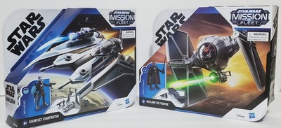LOT OF 2 Star Wars Mission Fleet: Outland Tie Fighter & Gauntlet Starfighter